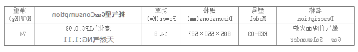 REB-03燃气升降面火炉